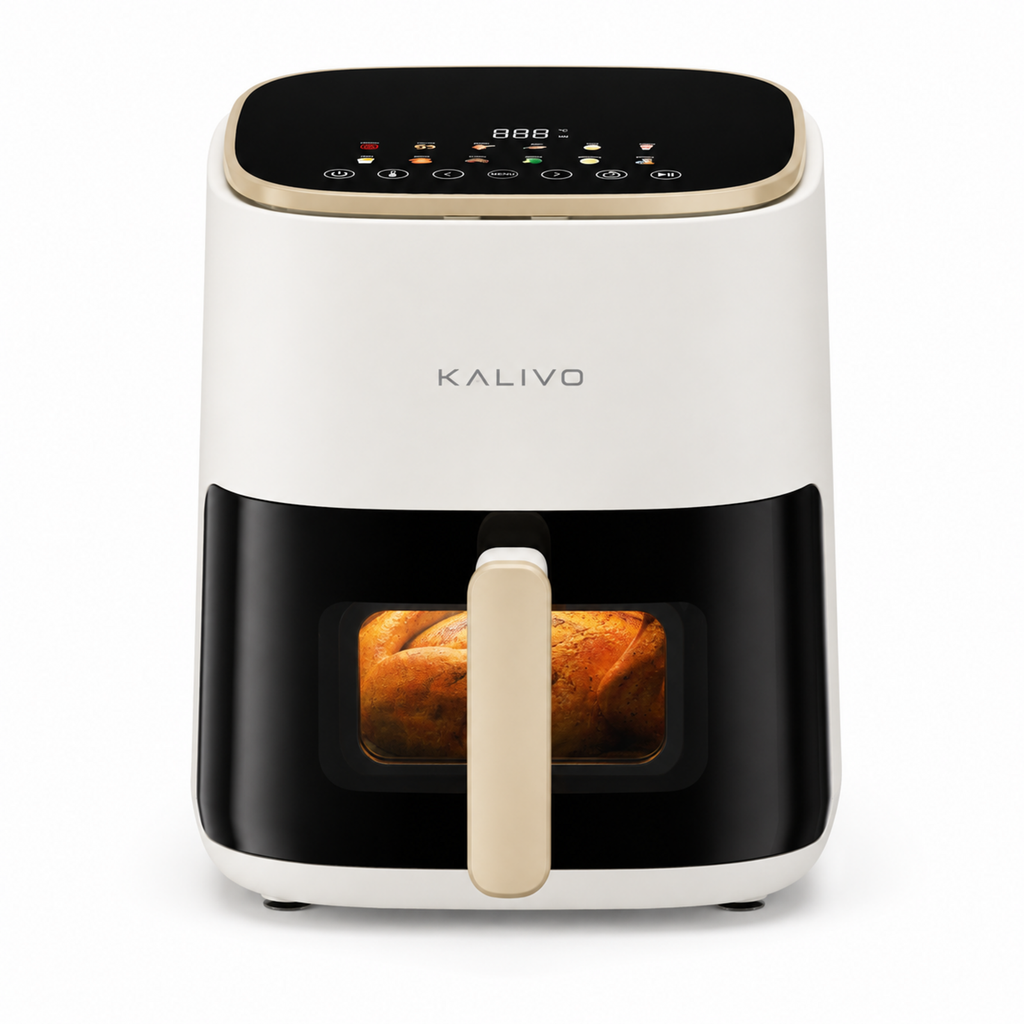 IVORY 5L AIR FRYER WITH VIEWING WINDOW